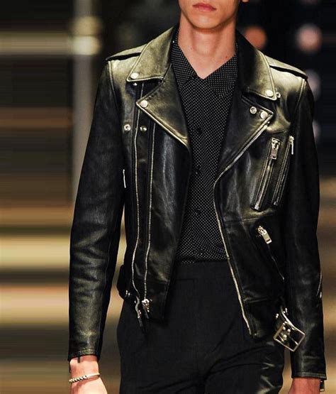 ysl jacket man|saint laurent leather jacket men.